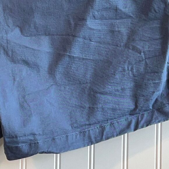 Eddie Bauer Flat Front Blue Bermuda Shorts With Side Slat Pockets Size 12 - Picture 10 of 10